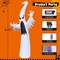 GOOSH 6 FT Halloween Inflatables Ghost Outdoor Decorations Blow Up Yard Scary Red Eye Dimming Ghost with Built-in Colorful LEDs for Garden Lawn Indoor Party Decor